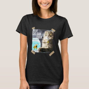 Cat Best Cat Dad Ever Cat Eating Doodle Fish T-Shirt