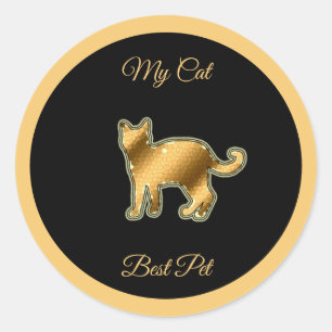 Cat Best Pet Classic Round Sticker