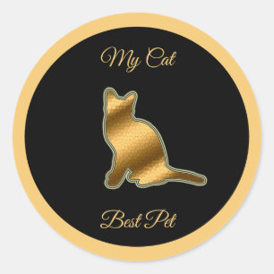Cat Best Pet Classic Round Sticker