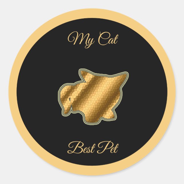 Cat Best Pet Classic Round Sticker (Front)