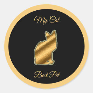 Cat Best Pet Classic Round Sticker