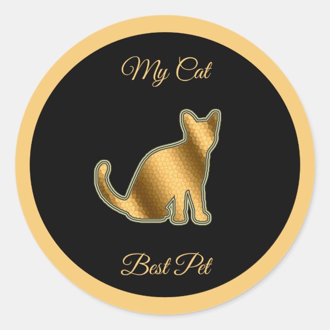 Cat Best Pet Classic Round Sticker (Front)