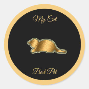 Cat Best Pet Classic Round Sticker