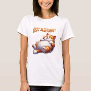 Cat Best Sleepshirt Napping Pajamas T-Shirt