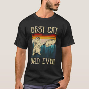 Cat Bestfriend Dad Ever Vintage Cute Kitty T-Shirt