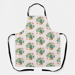 Cat Between Plants Funny Apron