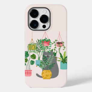 Cat Between Plants Funny Case-Mate iPhone 14 Pro Case