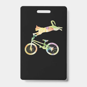 Cat Bike Cycling Bicycle  - Your Gift Collection ID Badge