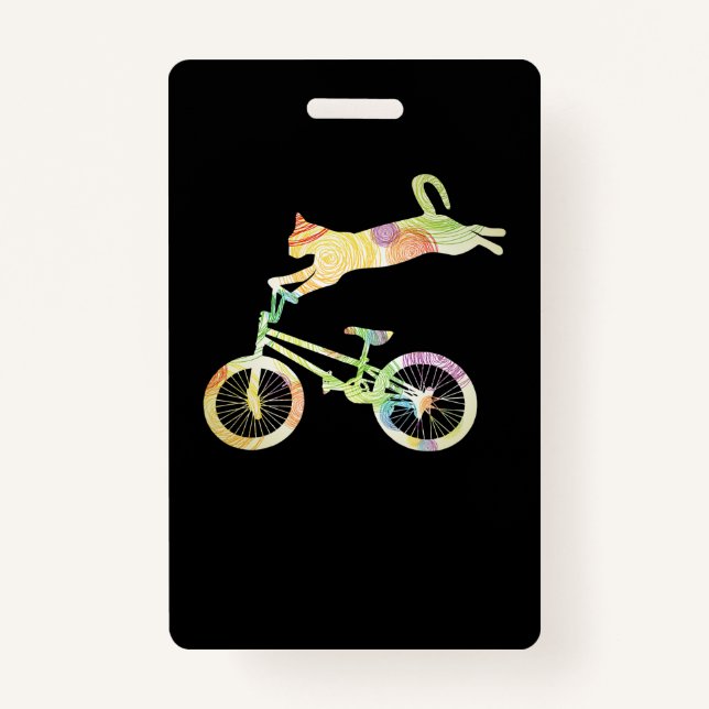 Cat Bike Cycling Bicycle  - Your Gift Collection ID Badge (Front)