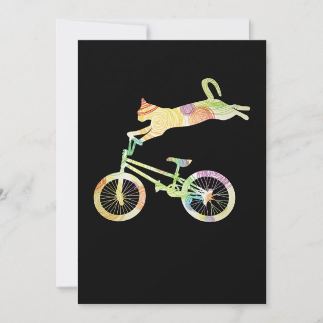Cat Bike Cycling Bicycle  - Your Gift Collection Thank You Card (Front)