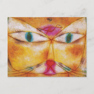 Cat & Bird by Paul Klee Postcard