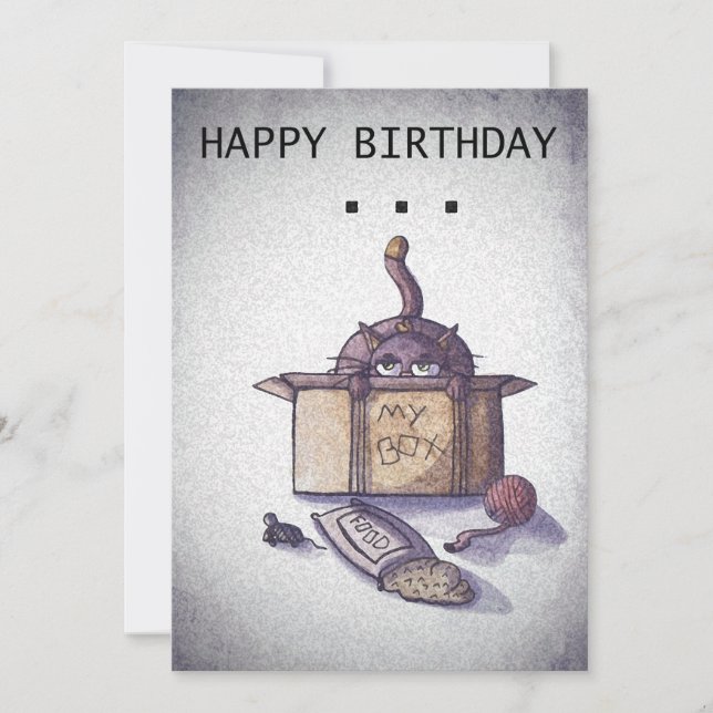 Cat Birthday Card (Front)