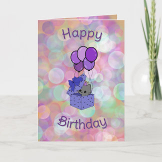 cat birthday card