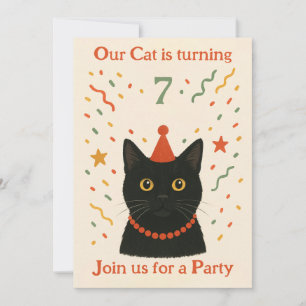 Cat Birthday Invitation