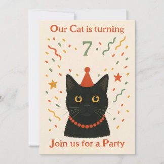 Cat Birthday Invitation