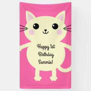 Cat Birthday Party Banner