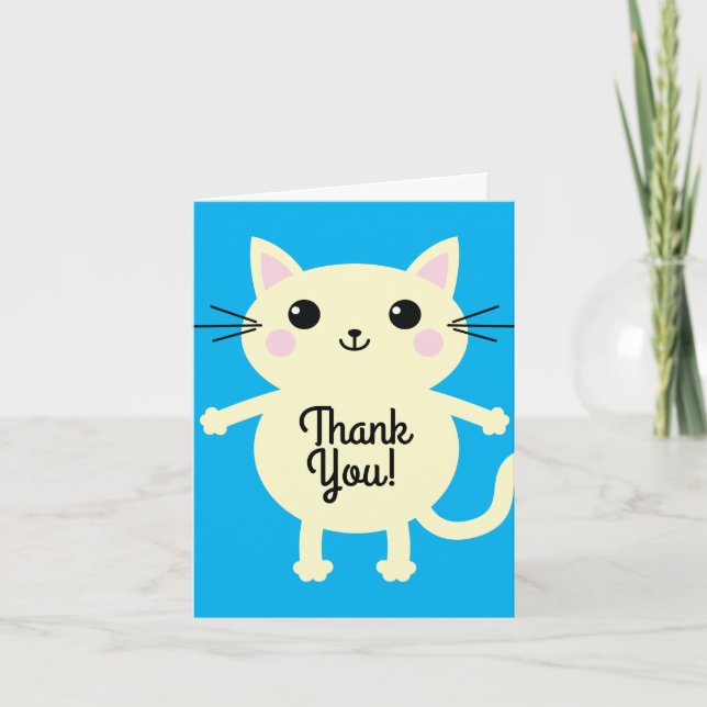 Cat Birthday Party Card (Front)