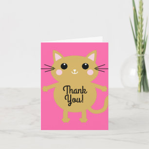 Cat Birthday Party Card