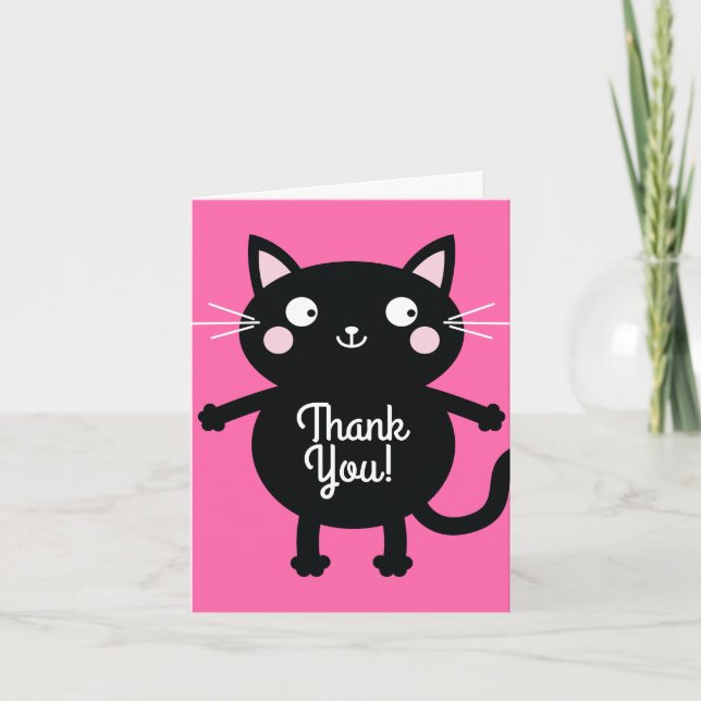 Cat Birthday Party Card (Front)