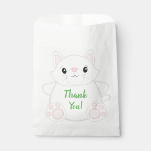 Cat Birthday Party Kitty Green Favour Bags
