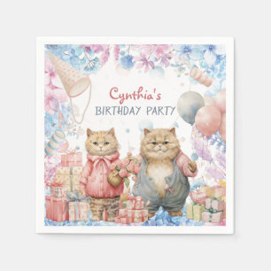 Cat Birthday Party Napkin