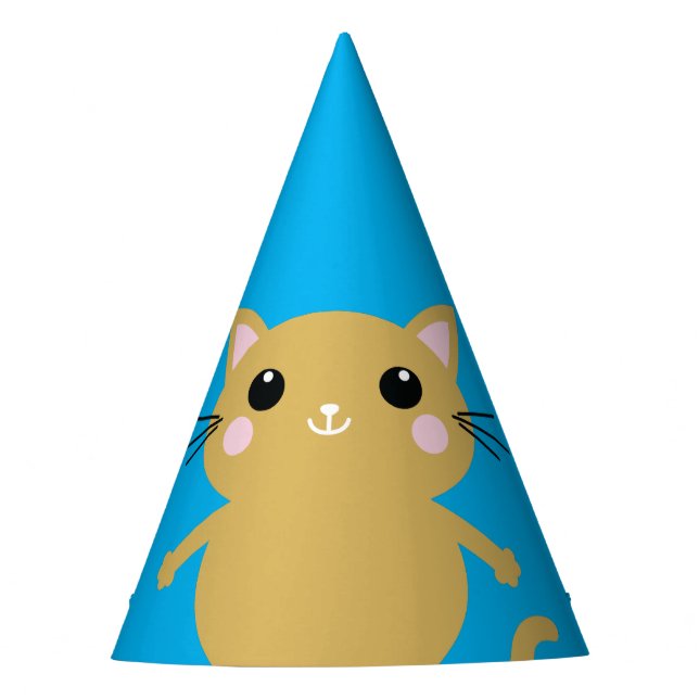 Cat Birthday Party Party Hat (Front)