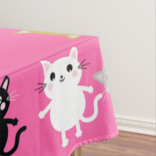Cat Birthday Party Tablecloth