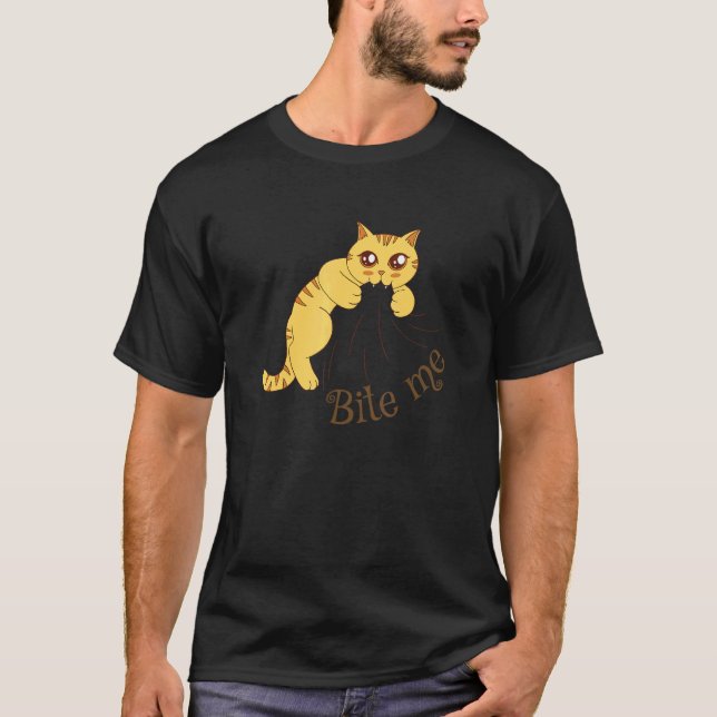 Cat Bite Me T-Shirt (Front)