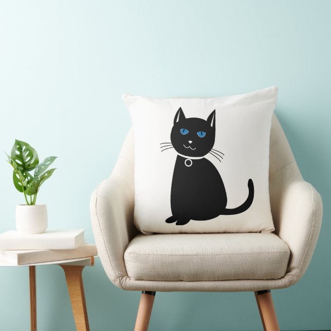Cat Black Cat Cushion (Chair)
