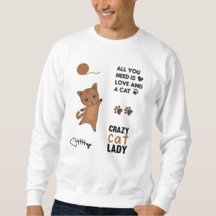 Cat Black Cats Sticker Set Sayings Paws Sweatshirt