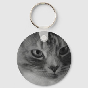 Cat (Black & White) Key Ring