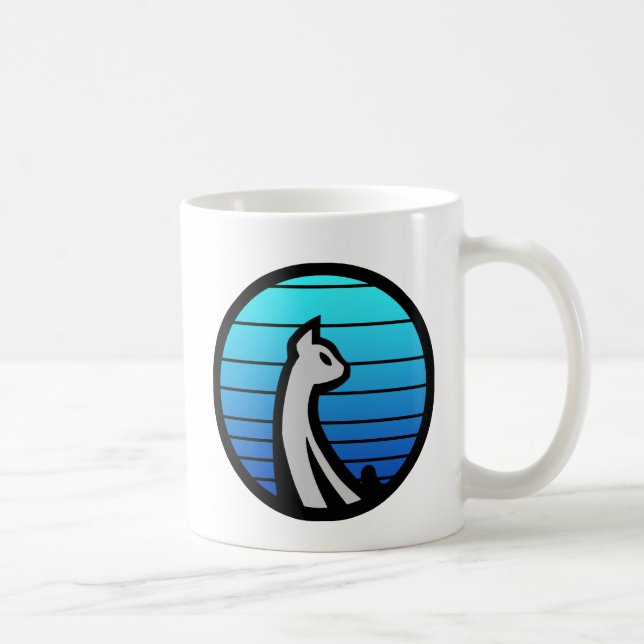 Cat Blue Coffee Mug (Right)