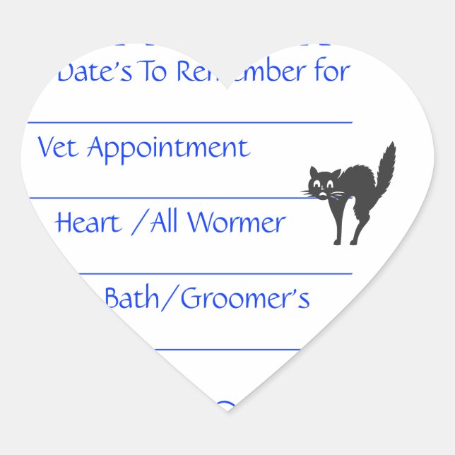 Cat Blue Reminder Stickers (Front)