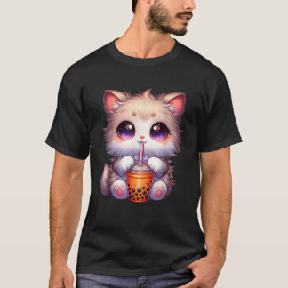 Cat Boba Japanese Kawaii Anime Kitty Bubble Tea Ne T-Shirt