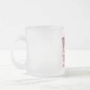 Cat Boba Tea Bubble Tea Anime Kawaii Neko for Girl Frosted Glass Coffee Mug