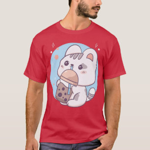 Cat Boba Tea Bubble Tea Anime Kawaii Neko Japanese T-Shirt