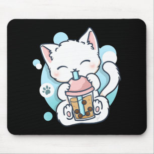 Cat Boba Tea Bubble Tea Kawaii Anime Japanese Neko Mouse Mat