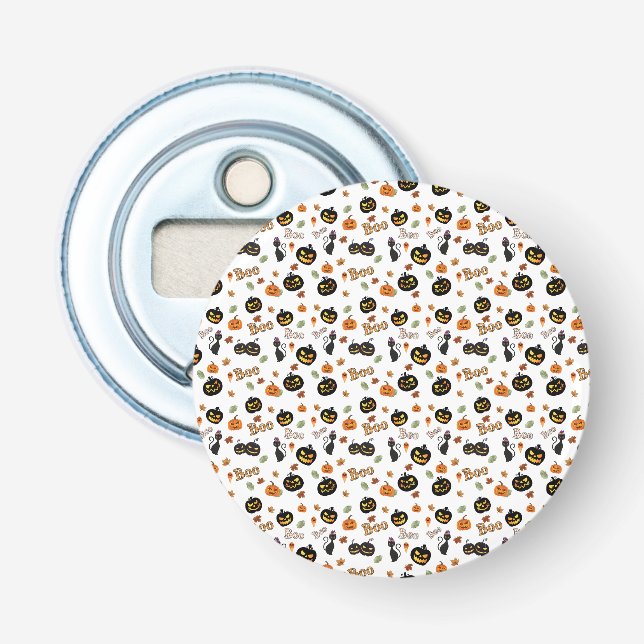 Cat Boo Halloween Bottle Opener (Front)