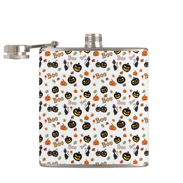 Cat Boo Halloween Hip Flask (Opened)