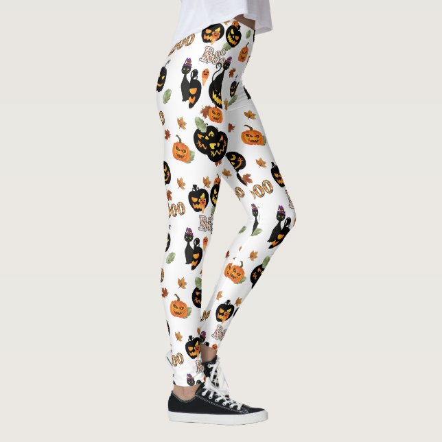 Cat Boo Halloween Leggings (Right)