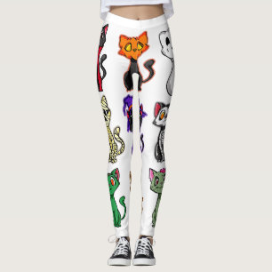 Cat Boo Halloween Leggings