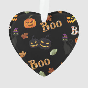 Cat Boo Halloween Ornament