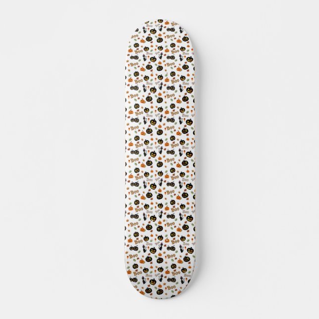 Cat Boo Halloween Skateboard (Front)