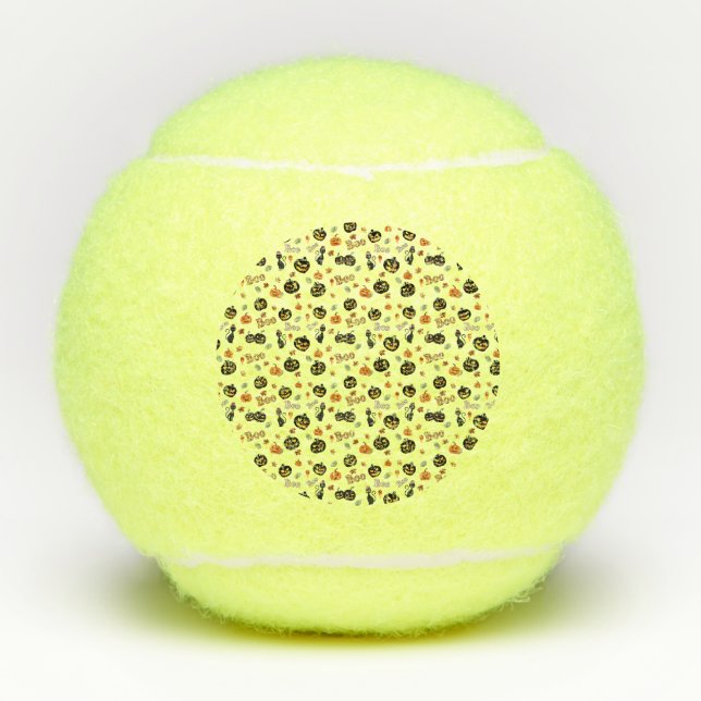 Cat Boo Halloween Tennis Balls (Front)