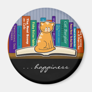 Cat Book Buddy Magnet