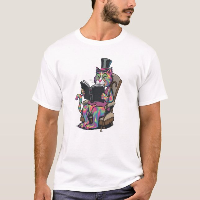Cat Book T-Shirt (Front)