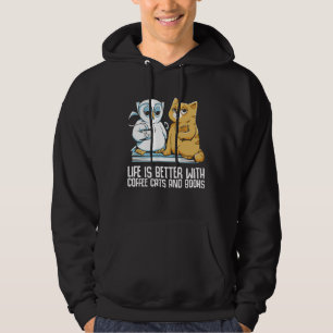 Cat books  Cats reading  Cat read Hoodie