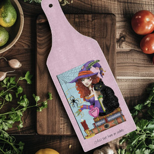 Cat Books Witch Potions Cutting Board