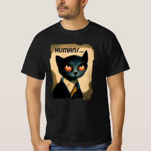 Cat Bored By Humans   Art For Cat Lover T-Shirt