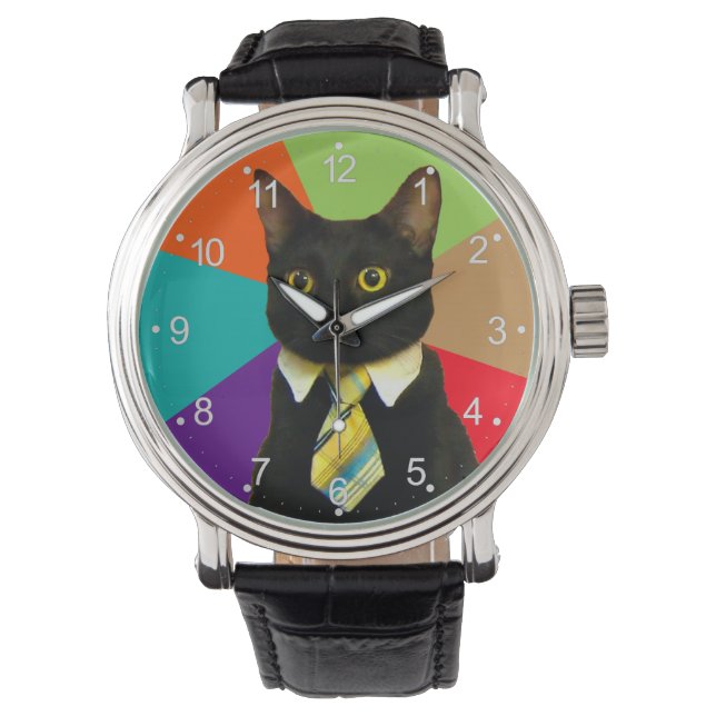 Cat-boss in tie watch (Front)
